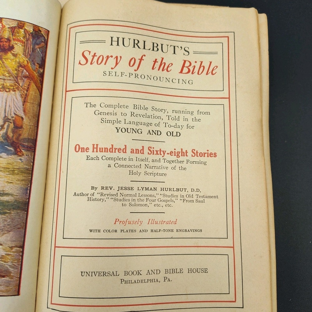 ANTIQUE Hurlbut's Story of the Bible Book 1904 Edition Stories 📸SEE📏📸 - Picture 3 of 16